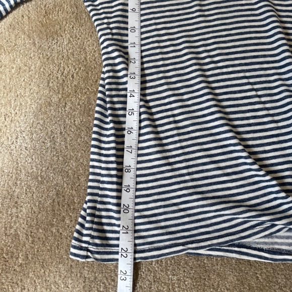 Madewell Women's Striped Long Sleeve Knot-Front Shirt Everyday Linen Blend Small - Picture 7 of 8